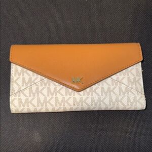 Michael Kors Brown and Cream Women's Wallet